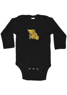 Missouri Western Griffons Baby Black Lap Sleeve Long Sleeve One Piece