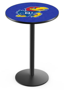 Kansas Jayhawks Black Round Base Pub Table