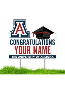 Arizona Wildcats Personalized Congratulations Grad Yard Sign - White