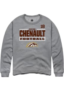 Aveion Chenault Western Michigan Broncos Mens Grey Football NIL Stacked Box Player Crew
