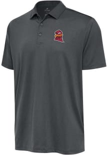 Antigua Virginia Tech Hokies Mens Charcoal Ellipse Hokie Bird Short Sleeve Polo