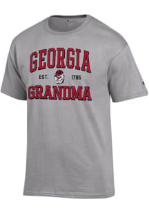 Champion Georgia Bulldogs Grey Est. Date Grandma Jersey Short Sleeve T Shirt