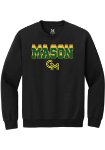Summit Sportswear George Mason University Mens Black Repeat Long Sleeve Crew Sweatshirt