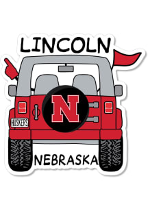 Nebraska Cornhuskers 3.5" Jeep Rugged Stickers - Red
