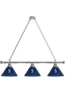 Seattle Mariners 3 Shade Silver Billiard Lamp