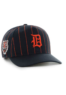 47 Detroit Tigers Rawlings Pin Stripe Hitch Adjustable Hat - Navy Blue