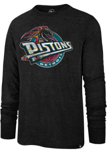 47 Detroit Pistons Black Match Long Sleeve Fashion T Shirt