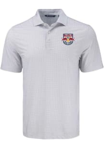 Cutter and Buck New York Red Bulls Mens Grey Pike Diamond Dot Short Sleeve Polo