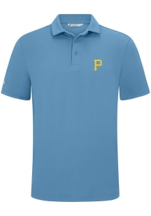 Levelwear Pittsburgh Pirates Mens Light Blue Versa Insignia 2.0 Short Sleeve Polo