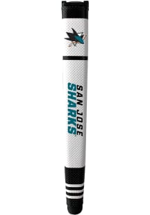 San Jose Sharks White Grip Stripe Putter Cover