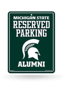 Michigan State Spartans Alumni Metal Parking Sign - Green
