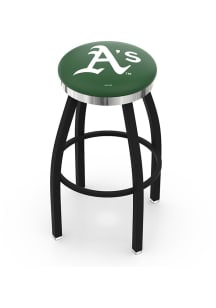 Oakland Athletics Chrome Seat Pub Stool - Black