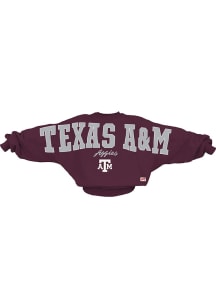 Pressbox Texas A&M Aggies Womens Maroon Flannigan Crew Sweatshirt