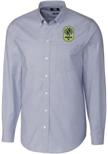 Cutter and Buck Nashville SC Mens Light Blue Stretch Oxford Big and Tall Dress Shirt