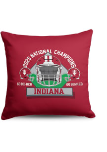 Indiana Hoosiers 2025 CFP National Champions 18x18 Throw Pillow - Crimson