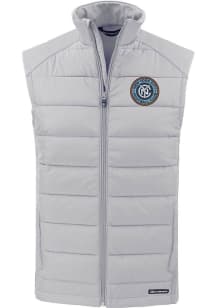 Cutter and Buck New York City FC Mens Grey Evoke Sleeveless Jacket