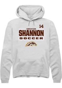 Christian Shannon Western Michigan Broncos Mens White NIL Stacked Box Player Hood