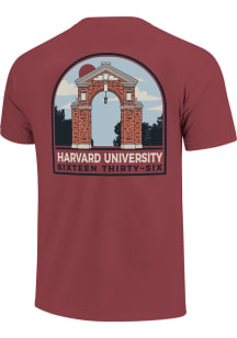 Harvard Crimson Maroon Campus Arch Short Sleeve T Shirt