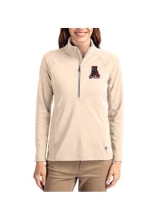 Cutter and Buck Alabama Crimson Tide Womens Brown Vault Adapt Eco Qtr Zip Pullover