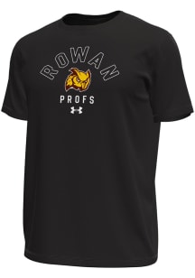 Under Armour Rowan University Black Arch Mascot Tech Stretch Short Sleeve T Shirt