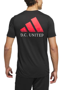 Adidas DC United Black Jersey Hook Short Sleeve T Shirt