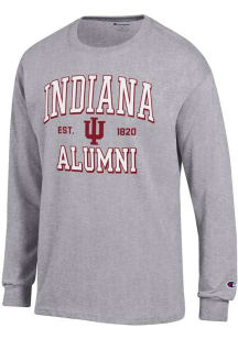 Champion Indiana Hoosiers Grey Est Alumni Jersey Long Sleeve T Shirt