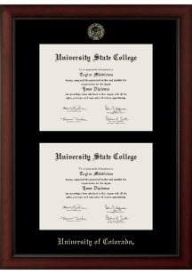 Colorado Buffaloes Paxton Double Document Diploma Frame - Brown