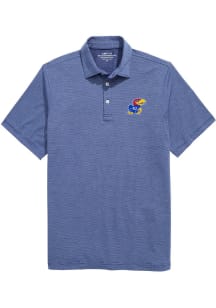 Vineyard Vines Kansas Jayhawks Mens Royal Blue St. Jean Short Sleeve Fashion Polo