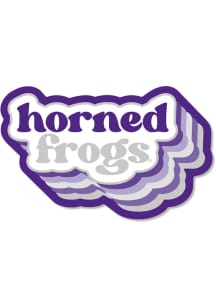 TCU Horned Frogs 3.5" Bubble Cloud Rugged Stickers - Purple