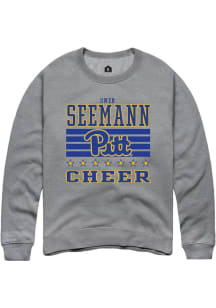 Owen Seemann Pitt Panthers Mens Grey NIL Striped Player Crew