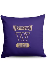 Washington Huskies Dad 18x18 Throw Pillow - Purple