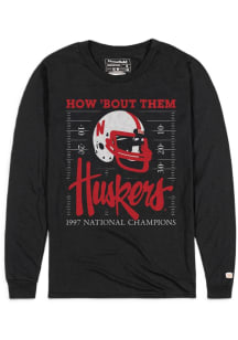 Homefield Nebraska Cornhuskers Black Football 1997 National Champions Long Sleeve T Shirt