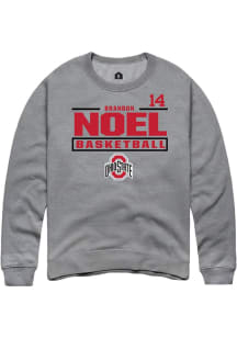 Brandon Noel Ohio State Buckeyes Mens Graphite NIL Stacked Box Player Crew