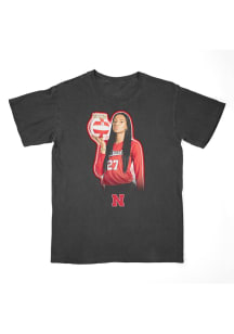 Harper Murray Nebraska Cornhuskers Youth Charcoal Portrait Pepper Tee Fashion Player Tee