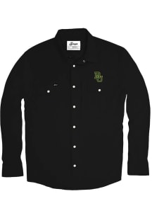 Snaps Baylor Bears Mens Black Tailgater Long Sleeve Dress Shirt