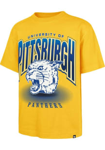 47 Pitt Panthers Gold Team Flex Football Foundation Short Sleeve Fashion T Shirt