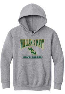 Summit Sportswear William & Mary Tribe Youth Grey Mens Soccer Long Sleeve Hoodie