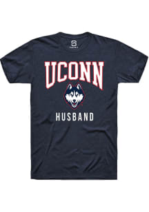 Summit Sportswear UConn Huskies Navy Blue Husband Short Sleeve T Shirt