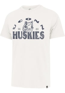47 UConn Huskies Natural Arcitext Franklin Short Sleeve Fashion T Shirt