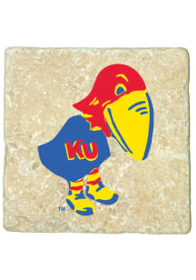 Kansas Jayhawks 1923 Logo 4x4 Coaster - Blue