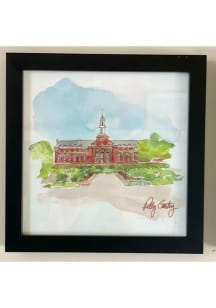 Oklahoma State Cowboys Watercolor Graphic Wall Art - Orange