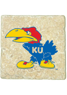 Kansas Jayhawks 1941 Logo 4x4 Coaster - Blue
