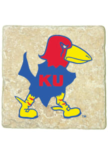 Kansas Jayhawks 1929 Logo 4x4 Coaster - Blue