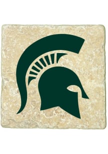 Michigan State Spartans Spartan Logo 4x4 Coaster - Green