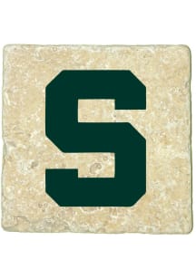 Michigan State Spartans Secondary Logo 4x4 Coaster - Green