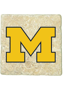 Michigan Wolverines Secondary Logo 4x4 Coaster - Gold
