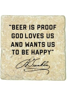 Philadelphia Beer Quote 4x4 Coaster - Black