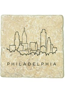 Philadelphia Skyline 4x4 Coaster - Black