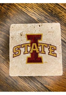 Iowa State Cyclones Primary Logo 4x4 Coaster - Red