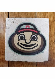Ohio State Buckeyes Brutus Head 4x4 Coaster - Brown